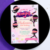 Ninja Meisje Verjaardag Martial Arts Kaart