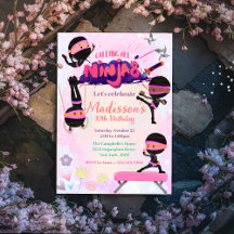 Ninja Meisje Verjaardag Martial Arts