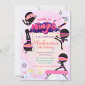 Ninja Meisje Verjaardag Martial Arts Kaart (Voorkant)