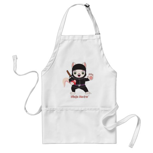 Ninja MEOW™ Apron Standaard Schort (Voorkant)