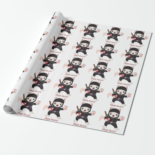 Ninja MEOW™ Cadeaupapier (Uitgerold)
