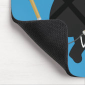 Ninja met Circular Knitting Needles Mousepad Muismat (Hoek)