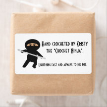 Ninja met Crochet Hook Labels