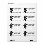 Ninja met Crochet Hook Labels (Full Sheet)