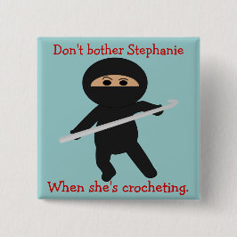 Ninja met de Button van Crochet Hook