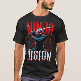Ninja met Katana – Donkere Stedelijke Stijl Kunsto T-shirt