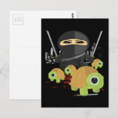Ninja met Turtles Briefkaart (Voorkant / Achterkant)