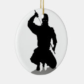 Ninja met zwaard keramisch ornament (Rechts)