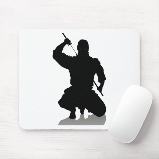 Ninja met zwaard muismat (Met muis)
