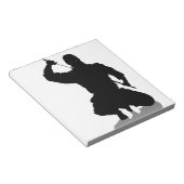 Ninja met zwaard notitieblok (Schuin)