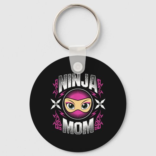 Ninja Moeder Ninjas Moeder Moedersdag Mama Martial Sleutelhanger (Voorkant)