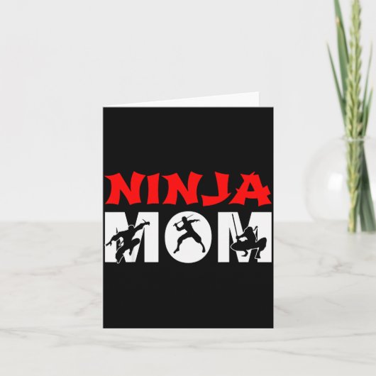 Ninja Mom Funny Ninja Mom For Women  Kaart (Voorkant)