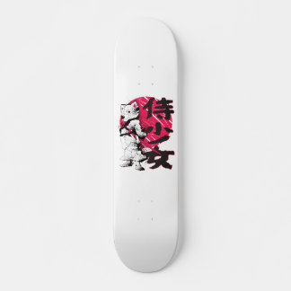 Ninja Mondlicht mit Katana Kunstwerk Kanji Persoonlijk Skateboard