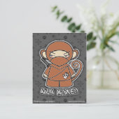 Ninja Monkey. Briefkaart (Staand voorkant)