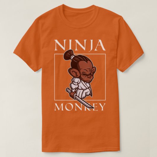 Ninja Monkey Funny Ninja Warrior Shinobi T-shirt (Design voorkant)