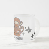 Ninja Monkey. Met Shurikens-Mok Matglas Koffiemok (Voorkant rechts)