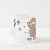Ninja Monkey. Met Shurikens-Mok Matglas Koffiemok (Voorkant links)