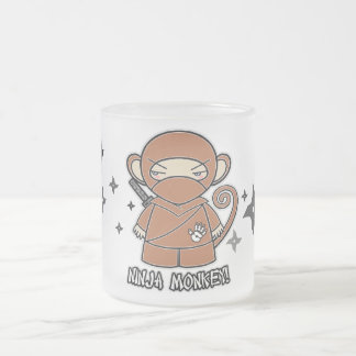 Ninja Monkey. Met Shurikens-Mok Matglas Koffiemok