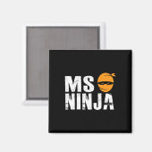 NINJA - Multiple Sclerosis Ondersteuning Awareness Magneet (Voorkant / Achterkant)