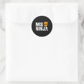 NINJA - Multiple Sclerosis Ondersteuning Awareness Ronde Sticker (Tas)
