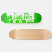 Ninja; Neon Green Stripes. Persoonlijk Skateboard (Horizontaal)