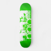 Ninja; Neon Green Stripes. Persoonlijk Skateboard (Voorkant)