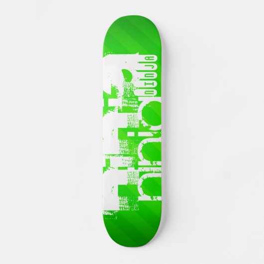Ninja; Neon Green Stripes. Persoonlijk Skateboard (Voorkant)