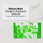 Ninja; Neon Green Stripes. Visitekaartje (Voorkant / Achterkant)