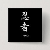 Ninja - Ninja Vierkante Button 5,1 Cm (Voorkant)