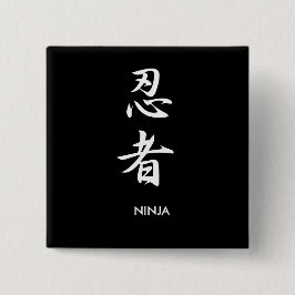 Ninja - Ninja Vierkante Button 5,1 Cm