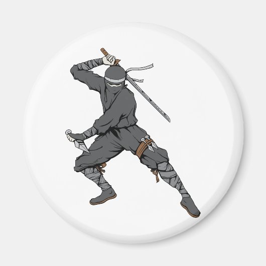 Ninja ~ Ninjas 2 Martial Arts Warrior Fantasy Art Magneet (Voorkant)