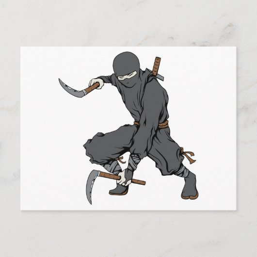 Ninja ~ Ninjas Martial Arts Warrior Fantasy Art Briefkaart (Voorkant)