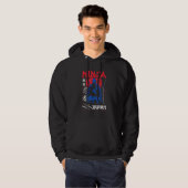 Ninja Ninjutsu Samurai Shaolin Shuriken Karate Kat Hoodie (Voorkant volledig)