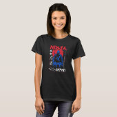 Ninja Ninjutsu Samurai Shaolin Shuriken Karate Kat T-shirt (Voorkant volledig)