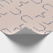 Ninja nunchaku bruin cadeaupapier (Hoek)