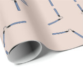 Ninja nunchaku bruin cadeaupapier (Rol Hoek)