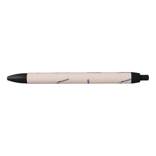 Ninja nunchaku bruin zwarte inkt pen (Voorkant)