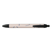 Ninja nunchaku bruin zwarte inkt pen (Achterkant)