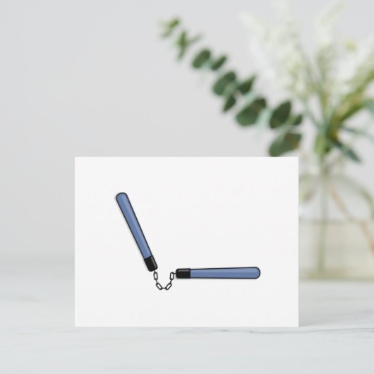 Ninja Nunchucks Briefkaart (Staand voorkant)