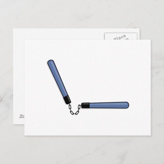 Ninja Nunchucks Briefkaart (Voorkant / Achterkant)