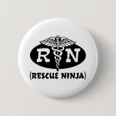 Ninja Nurse Ronde Button 5,7 Cm (Voorkant)