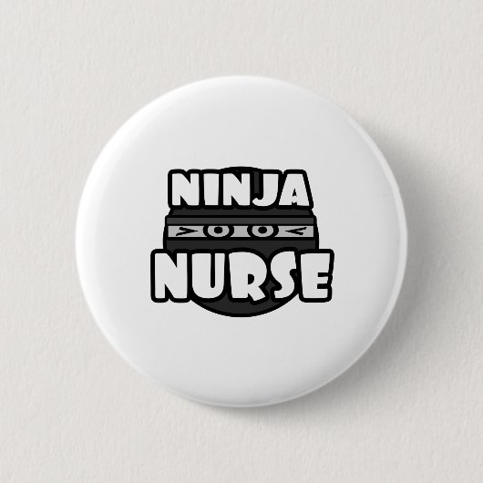 Ninja Nurse Ronde Button 5,7 Cm (Voorkant)