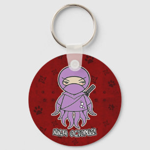 Ninja Octopus. In rode Sleutelhanger
