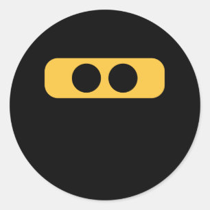 Ninja ogen ronde sticker