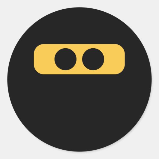 Ninja ogen ronde sticker (Voorkant)