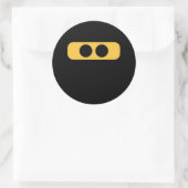 Ninja ogen ronde sticker (Tas)