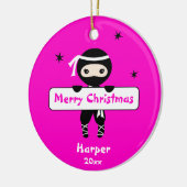 Ninja Ornament, Meisjes Schattige Karate Kinder Ke Keramisch Ornament (Links)