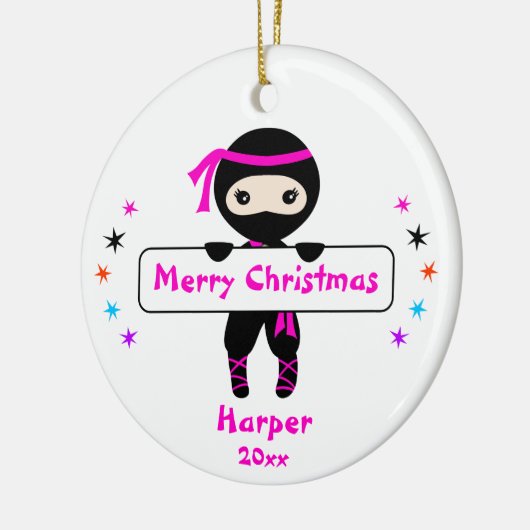 Ninja Ornament, Meisjes Schattige Karate Kinder Ke Keramisch Ornament (Links)