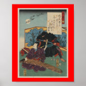 Ninja Painting circa 1853 Japan Poster (Voorkant)