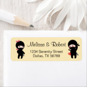 Ninja Pair, een jongen en een meisje Etiket (Insitu)